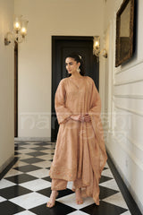 SHOKH - Antique Orange A-line Anarkali Suit Set