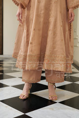 SHOKH - Antique Orange A-line Anarkali Suit Set
