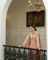 SHOKH - Antique Orange A-line Anarkali Suit Set