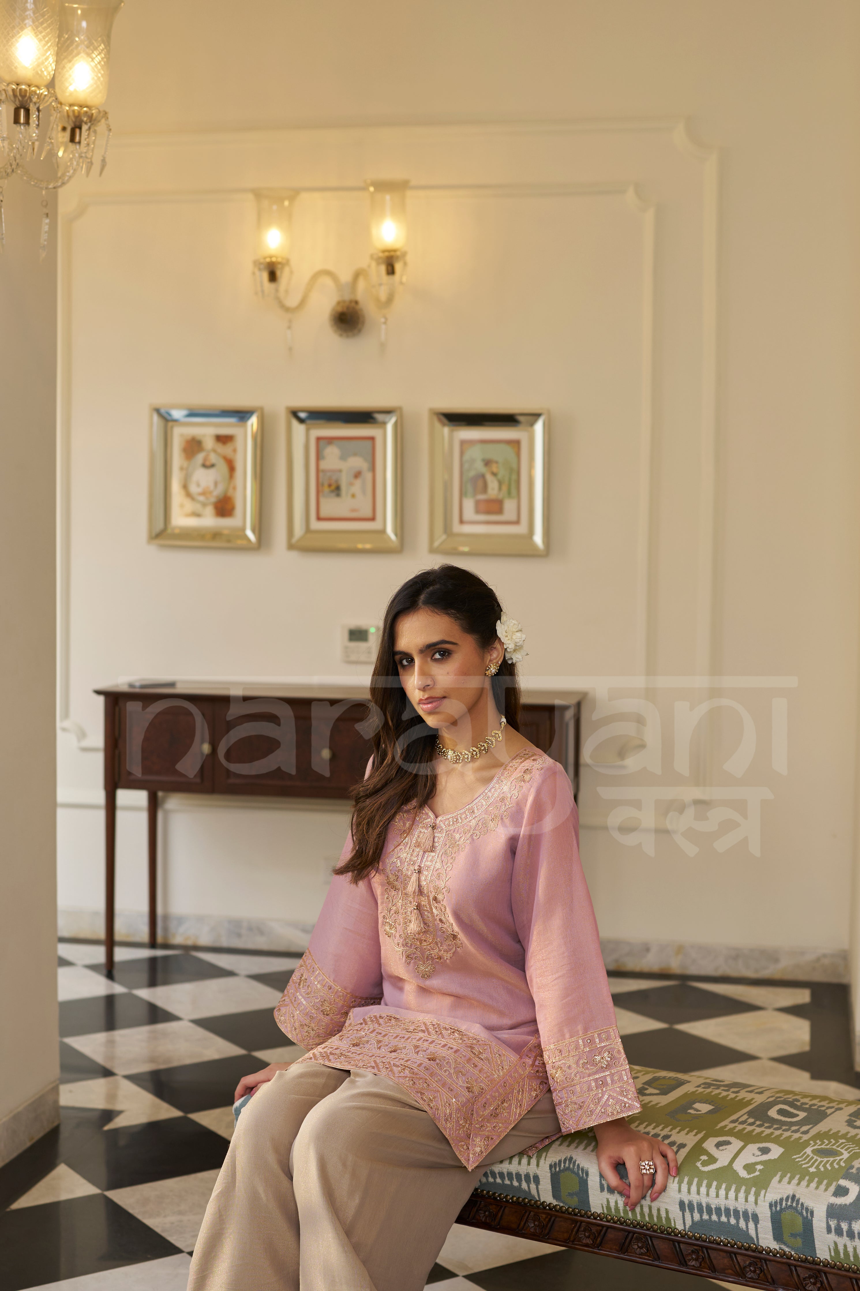 JHUMRI -Mauve Blush Farshi Salwar Suit Set