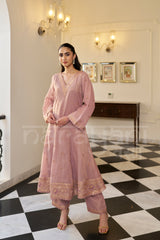 RAQS - Mauve Blush A-line Anarkali Suit Set
