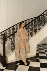 CHAMKILI - Antique Orange Farshi Salwar Suit Set