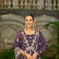 RIDDHI - Purple Organza Anarkali Set