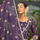 RIDDHI - Purple Organza Anarkali Set