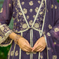 RIDDHI - Purple Organza Anarkali Set
