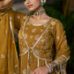 TIYA - Yellow Organza Anarkali Set