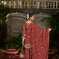 SIYAH - Rust Organza Sharara Set