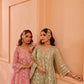 Chamak - Green Organza Anarkali Set.