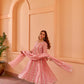 Dr. Gunjan Kunwar in Sitara - Pink Organza Anarkali Set.