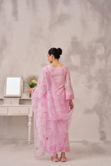GULBANO - Pink Chanderi Suit Set