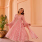 Dr. Gunjan Kunwar in Sitara - Pink Organza Anarkali Set.