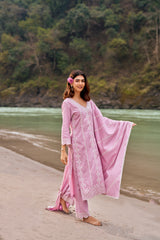MEGHA - Lavender Cotton Suit Set