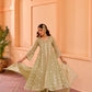 Chamak - Green Organza Anarkali Set.