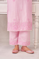 NAVYA - Pink Chanderi Suit Set