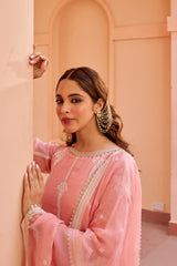 Nikita Chawla in Nagma - Pink Organza Sharara Set.