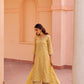 Sajni - Yellow A-line Straight Suit Set.