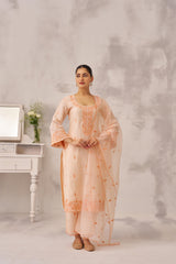 SUHANI - Peach Chanderi Suit Set
