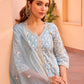 Raaga - Blue A-line Straight Suit Set.