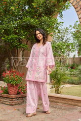 LUNE - Pink Embroidered Co-ord Set