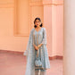 Jashan - Blue Organza Anarkali Set.