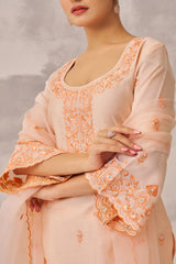 SUHANI - Peach Chanderi Suit Set