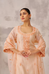 SUHANI - Peach Chanderi Suit Set