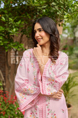 LUNE - Pink Embroidered Co-ord Set