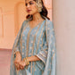 Jashan - Blue Organza Anarkali Set.