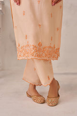 SUHANI - Peach Chanderi Suit Set