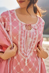 Amita Singh in AMBER - Pink Cotton Suit Set