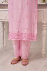 Shreya Lakahni in SAANVI - Pink Chanderi Suit Set