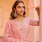 Fiza - Pink A-line Straight Suit Set.