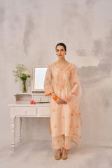 ANAYA - Peach Chanderi Suit Set
