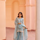 Chandani - Blue Organza Sharara Set.