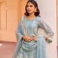 Divyanka Tripathi in Chandani - Blue Organza Sharara Set.