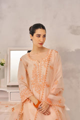 ANAYA - Peach Chanderi Suit Set