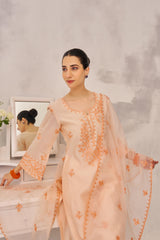ANAYA - Peach Chanderi Suit Set