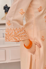 ANAYA - Peach Chanderi Suit Set