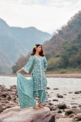 Rashmi Desai in LEHER - Blue Cotton Suit Set