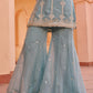 Divyanka Tripathi in Chandani - Blue Organza Sharara Set.