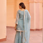 Chandani - Blue Organza Sharara Set.