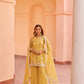 Nazneen - Yellow Organza Sharara Set.