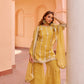 Nazneen - Yellow Organza Sharara Set.