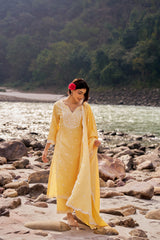 DHOOP - Yellow Cotton Suit Set