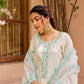 Swati Rathi in Asoniya - Ivory White Chanderi Embroidered Suit Set.