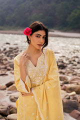 DHOOP - Yellow Cotton Suit Set