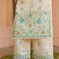 Swati Rathi in Asoniya - Ivory White Chanderi Embroidered Suit Set.