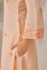 MEHVISH - Peach Chanderi Suit Set