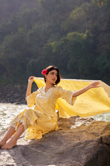 DHOOP - Yellow Cotton Suit Set