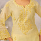 SAYA - Lime Yellow Chanderi Suit Set